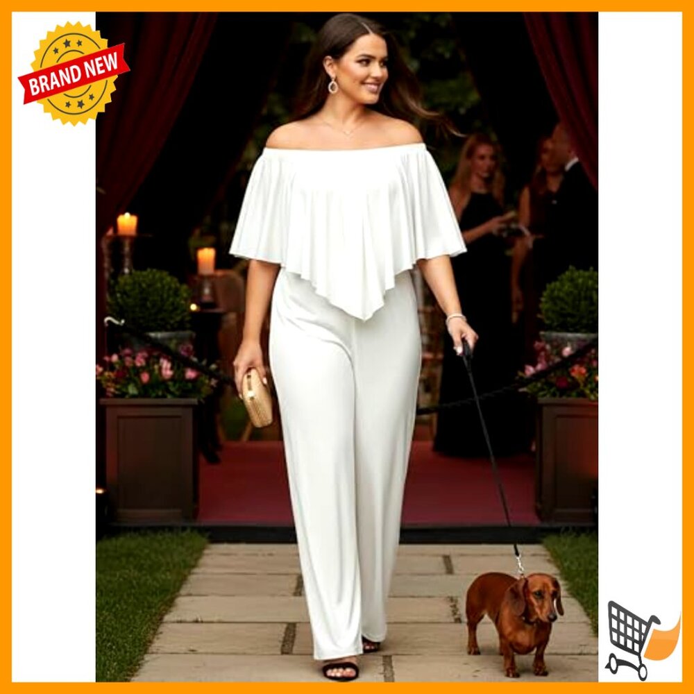 Strapless Jumpsuit With Pockets, Polyester, Floor… - image 2